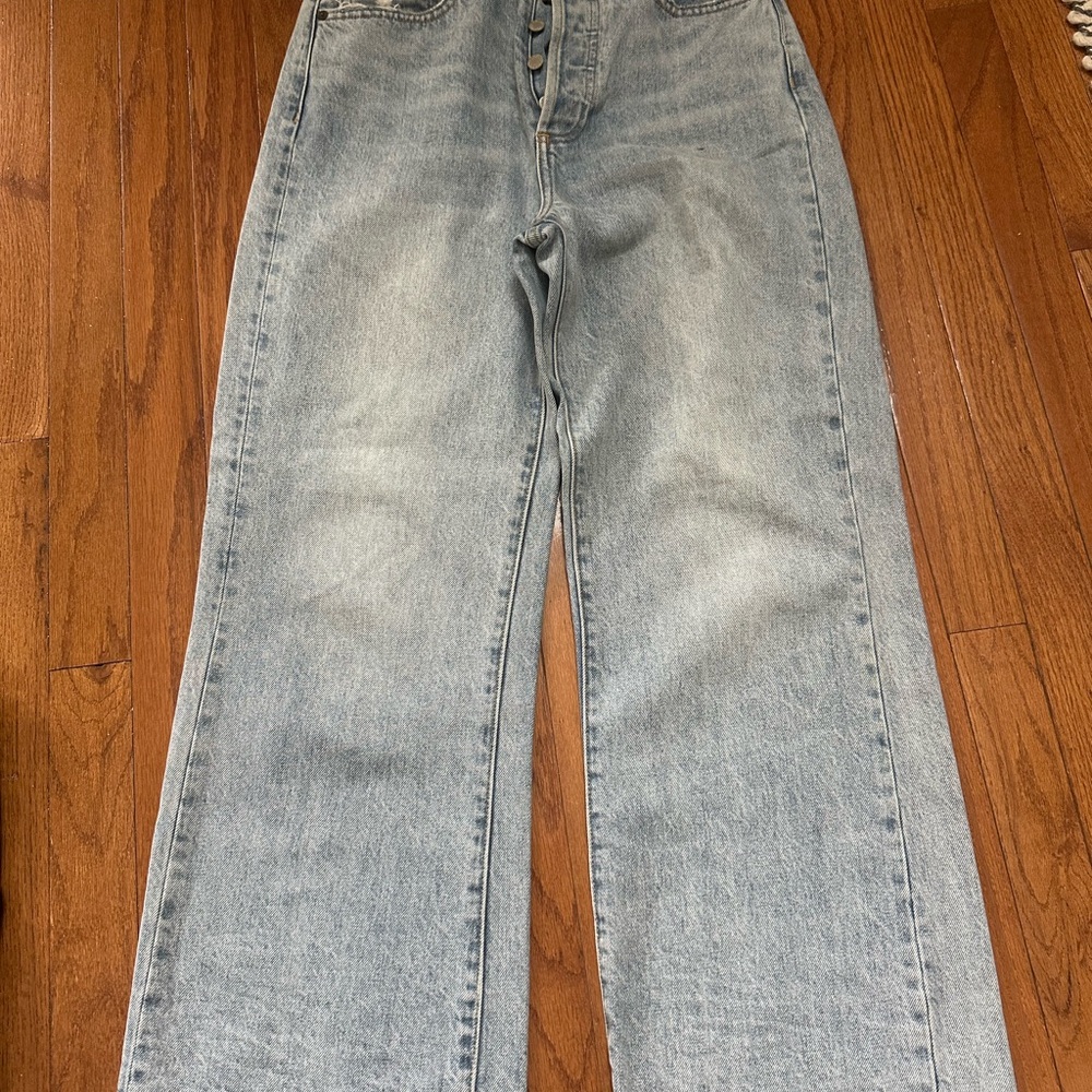 Denim Forum Blue Straight Leg Jeans